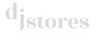 Logo d.jstores et tagline Créateur de bien être sur fond vert